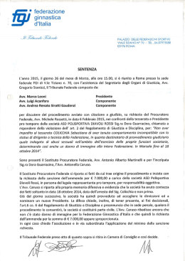sentenza a.s.d. pol. diavoli rossi