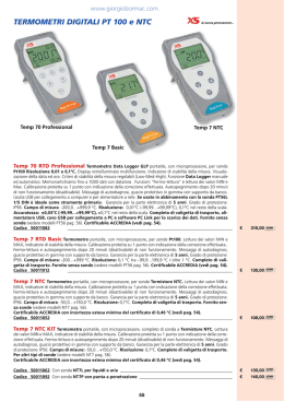 TERMOMETRI DIGITALI PT 100 e NTC