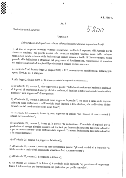 L`emendamento del Governo