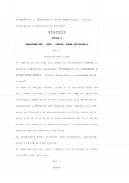 Scarica lo statuto sociale in formato pdf