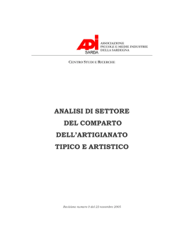 Analisi di settore: Artigianato
