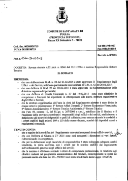 Decreto prot.1570-2015 - Comune di Sant`Agata di Puglia