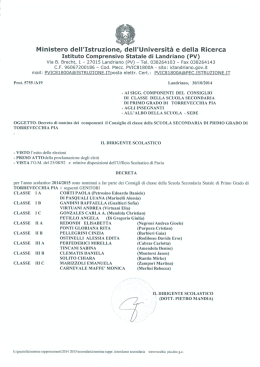 Decreto di nomina dei componenti consiglio di classe scuola
