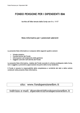 Nota informativa FP Dipendenti IBM
