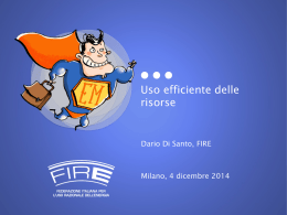 L`uso efficiente delle risorse