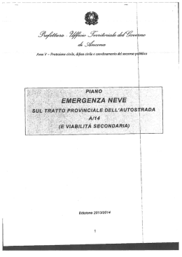 Piano Emergenza Neve A14