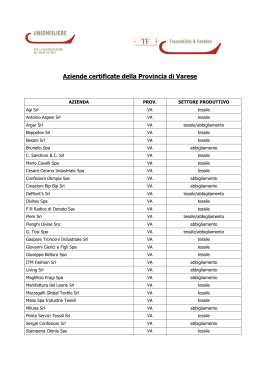 Elenco delle imprese varesine certificate TF