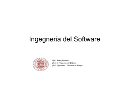 Ingegneria del software - Dipartimento di Informatica