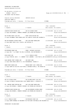Scarica il calendario del Girone di Ritorno in PDF
