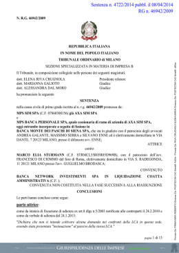 scarica la sentenza - Giurisprudenza delle imprese