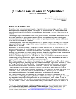 &iexcl;Cuidado con los Idus de Septiembre!