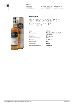 Whisky Single Malt Glengoyne 15 J.