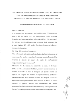 Signori Azionisti, - Finanzaonline.com