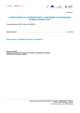 Scarica allegato - Avvisi e bandi Regione Basilicata