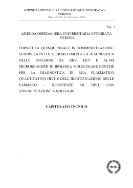 capitolato tecnico - Azienda Ospedaliera Universitaria Integrata