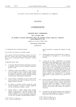 Decisione 0886 2009