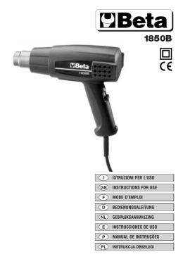 istruzioni per l`uso i instructions for use gb mode d`emploi f
