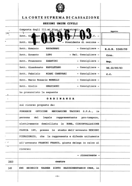 LA CORTE SUPREMA DI CASSAZIONE