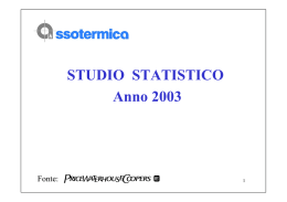 STUDIO STATISTICO Anno 2003