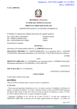 scarica la sentenza - Giurisprudenza delle imprese