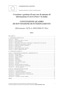 Creazione e gestione di una rete di antenne di informazione