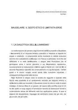 Baudelaire, il Gesto Etico