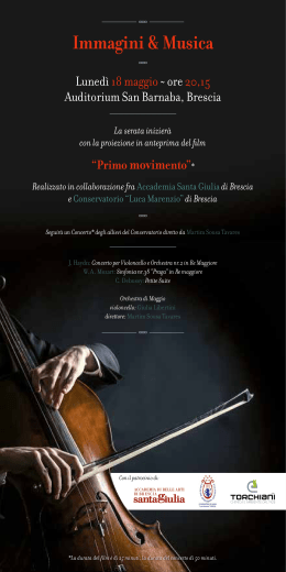 Locandina - Conservatorio di Musica "Luca Marenzio" Brescia