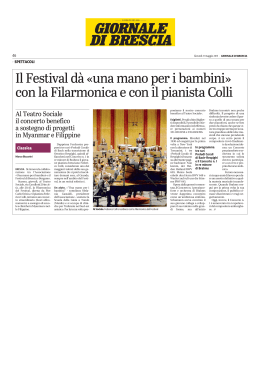 articolo - Festival Pianistico Internazionale di Brescia e