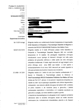 Curriculum Dott PERLE - Azienda Ospedaliera "Ospedale Civile