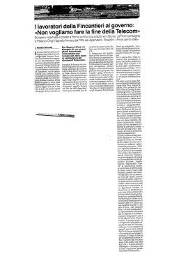 il lavoratori della FinCantieri al governo: