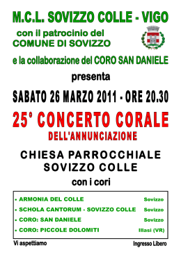 • ARMONIA DEL COLLE • SCHOLA CANTORUM