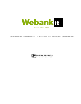 Condizioni Generali Webank