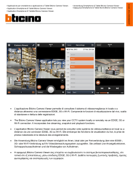 • L`applicazione Bticino Camera Viewer permette di consultare il