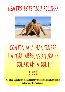 Volantino In Formato pdf - Centro Estetico Filippa