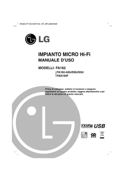 IMPIANTO MICRO Hi-Fi MANUALE D`USO MODELLI: FA162