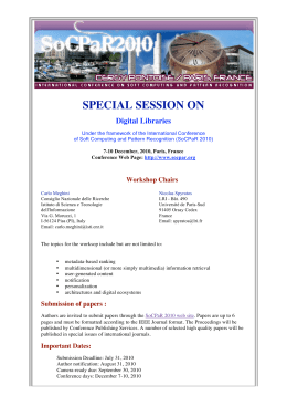 SPECIAL SESSION ON Digital Libraries