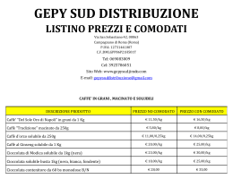 gepy sud distribuzione listino prezzi e comodati