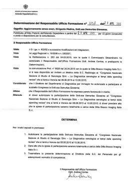 Determinazione del Responsabile Ufﬁcio Formazione n° Z>`И«О