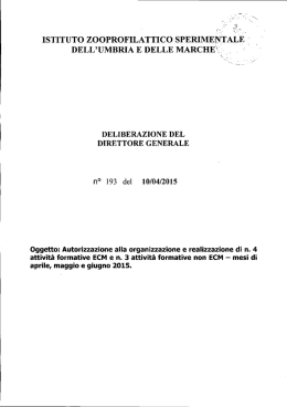 Movimenti Corsi - IZS dell`Umbria e delle Marche