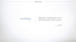 Market Data / Supplier Selection / Social Advertising / User