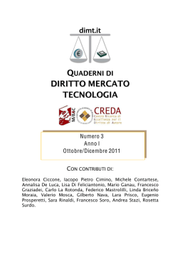 Scarica il contributo - Diritto Mercato Tecnologia