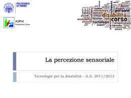 La percezione sensoriale - e-Lite