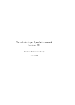 Manuale utente per il pacchetto amsmath (versione 2.0)