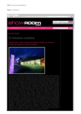 SHOWROOM / WEBSITE - 17 Giugno 2013