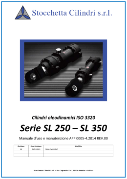 Serie SL 250 – SL 350 - STOCCHETTA CILINDRI srl
