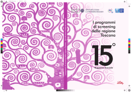 I programmi di screening della regione Toscana