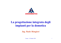 La progettazione integrata degli impianti per la domotica
