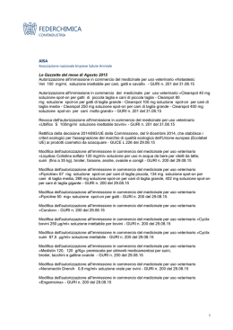 Le Gazzette del Mese Agosto 2015 - Aisa