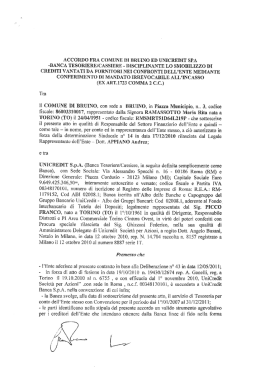 Convenzione con Unicredit Banca S.p.A.
