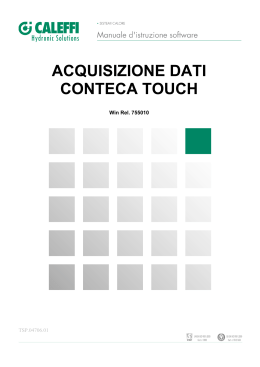 12/06/2014 Acqusizione dati Conteca Touch cod. 755010